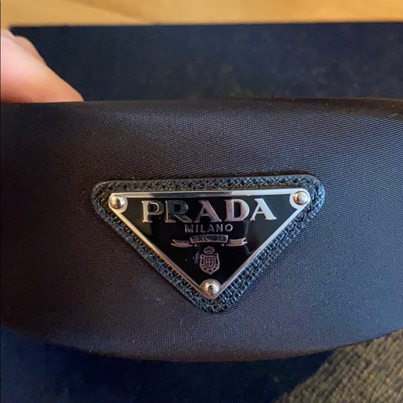 Black Silk Prada Logo Headband - Picture 5 of 7
